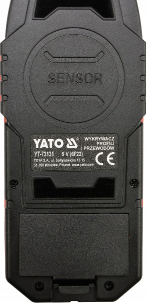 Yato YT-73131 Profile and Wire Detector Maximum depth of measurement for copper and non-ferrous metals 60 mm