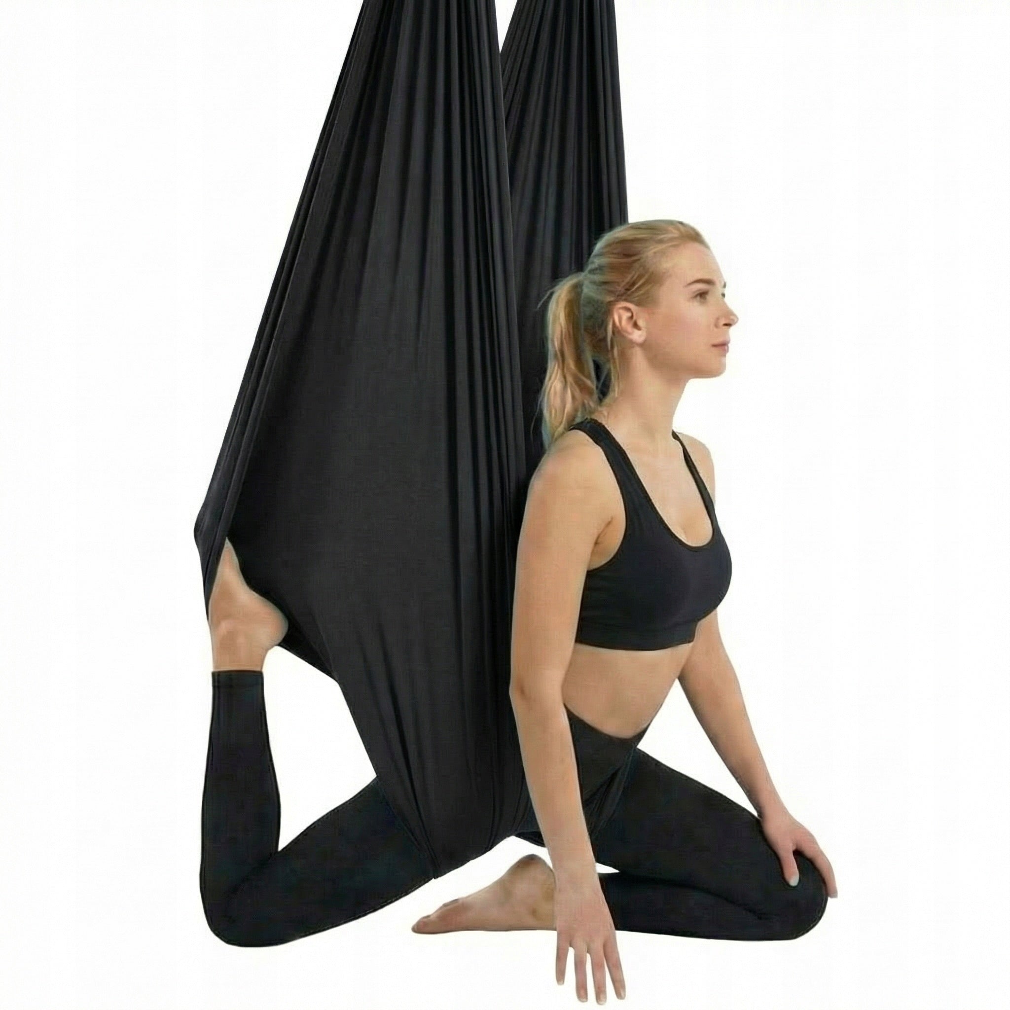 Yoga Hammock, Acrobatic Aerial Scarf | 4 m | Black Brand no brand