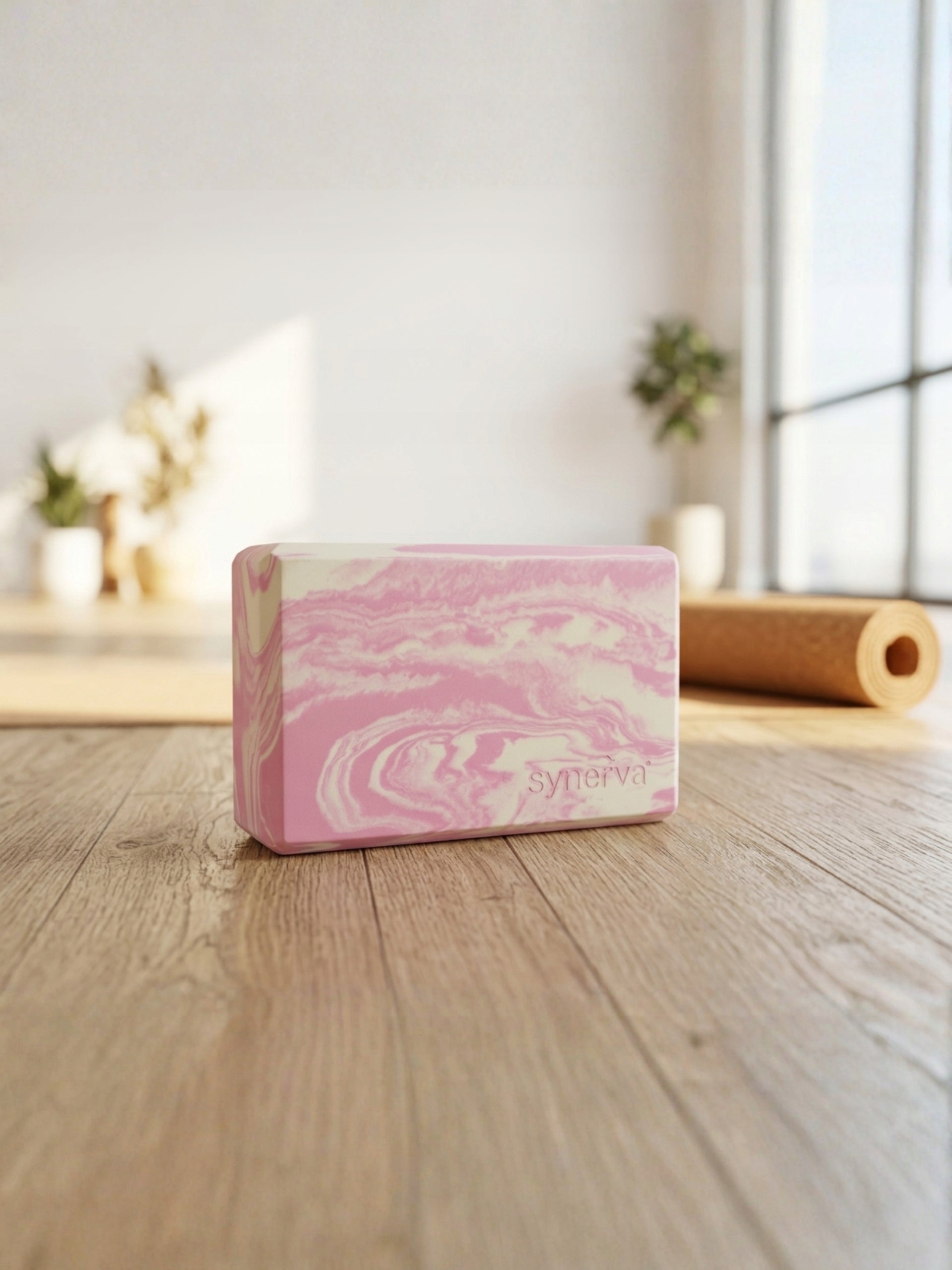 Yoga Set Mat Cube Stretching Tape Fitness Pink Synerva Manufacturer code SS3P