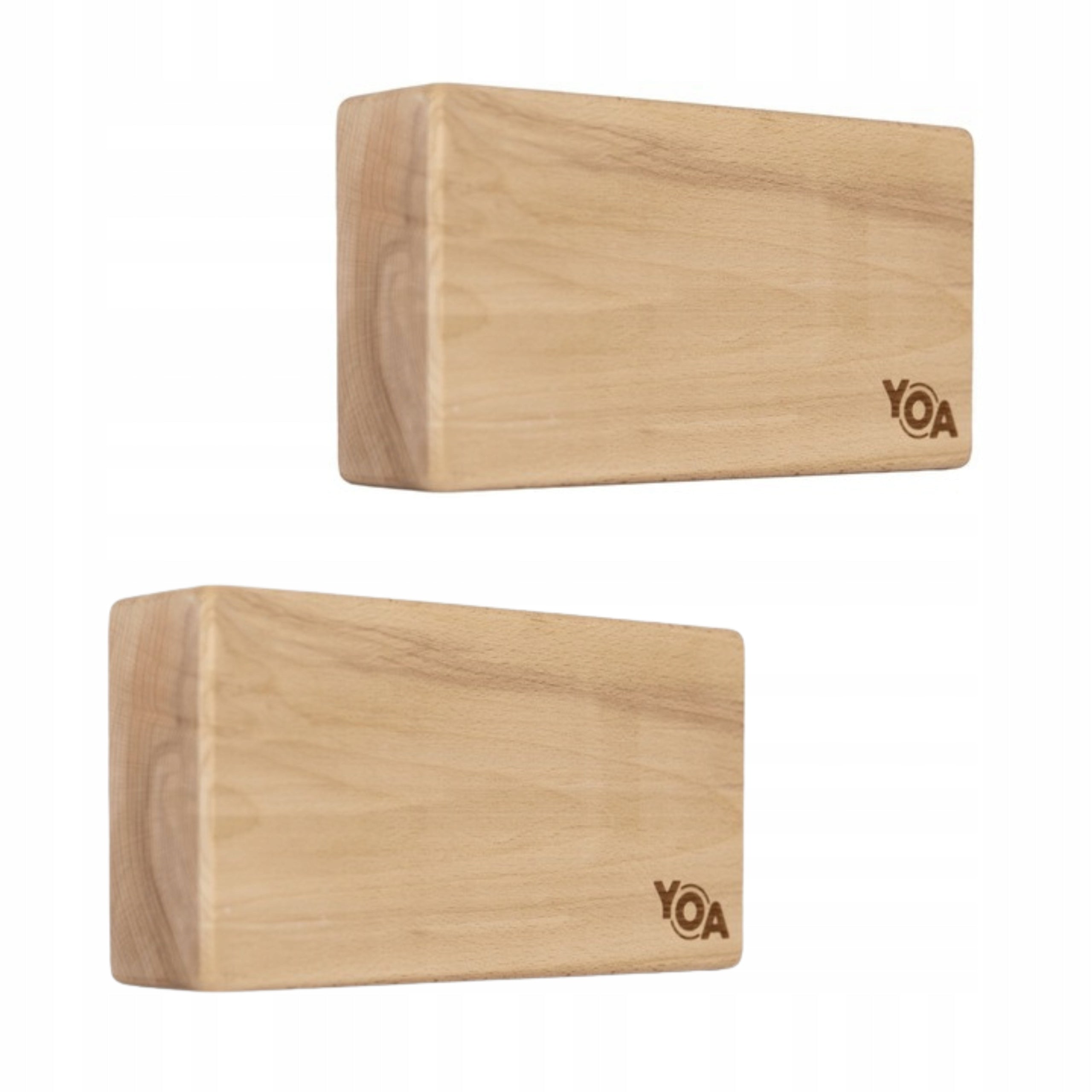 Yoga block wooden beech lacquered stable 23cm