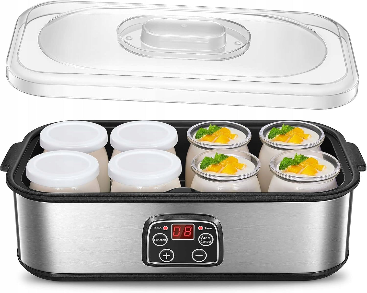 Yogurt Making Machine FOHERE SNJ-159B 8 Jars 180ml LCD Timer