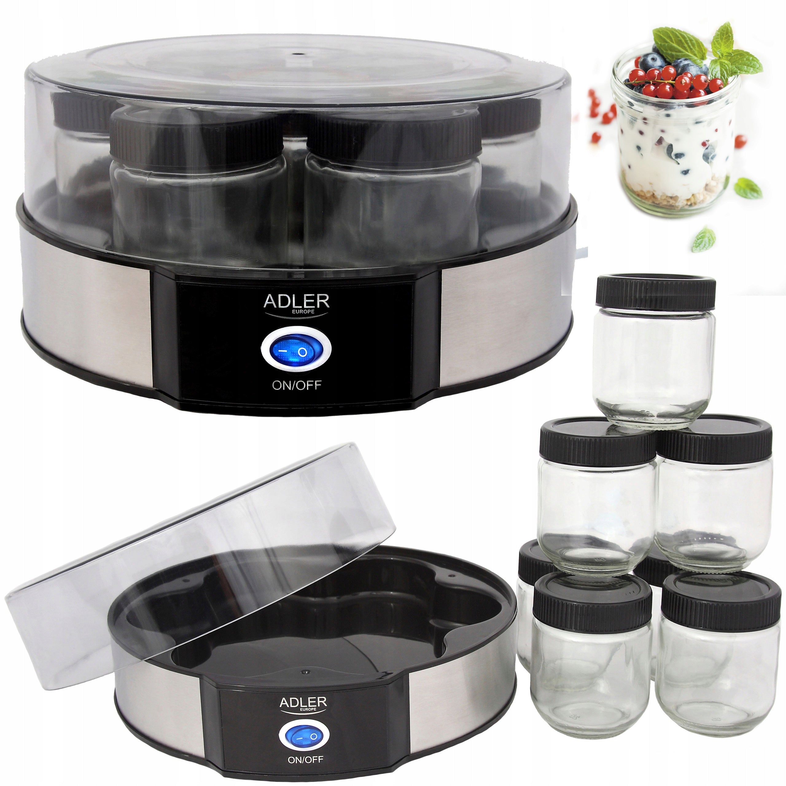 Yogurt machine Adler AD4476 20W 7 JARS x 200 ML Brand ADLER