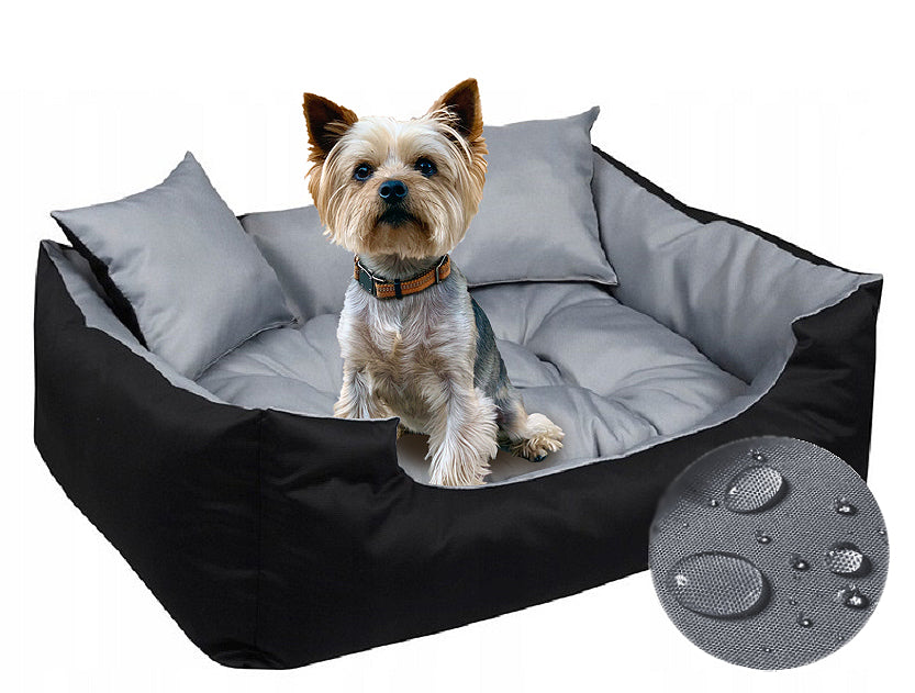 York Cat Dog Bed Couch Playpen Waterproof Grey 55x45 cm