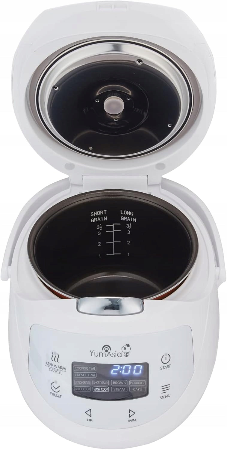 Yum Asia Panda mini rice cooker Fuzzy Logic ceramic bowl Arctic white Manufacturer code B0B42YN26Y