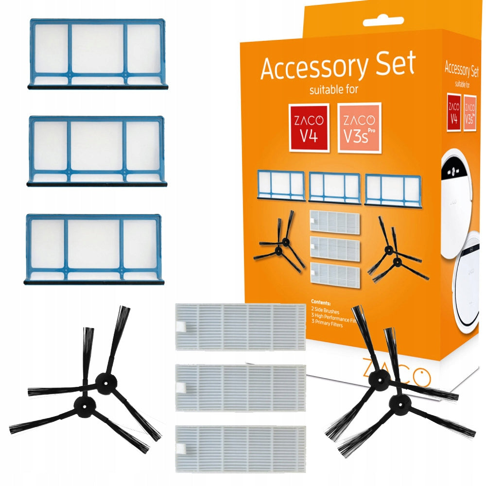 ZACO V3S PRO Set of original cleaning robot accessories with filters