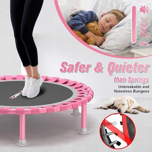 ZCMHAXJ 40" Mini exercise trampoline, load capacity 200 kg, black-blue Brand no brand