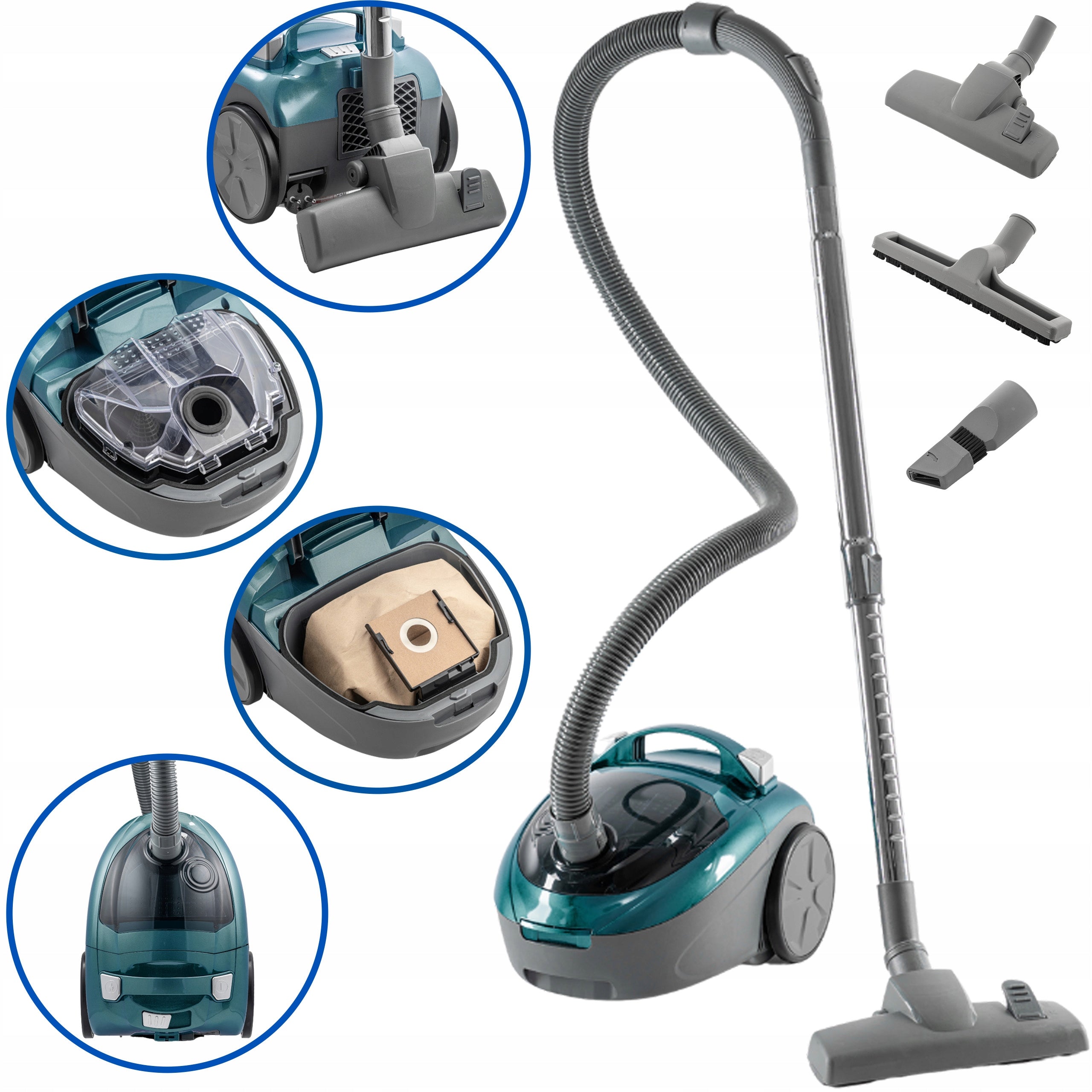 ZELMER BAGGED VACUUM CLEANER RADEK UNIVERSAL BRUSH 2in1 + ECO TIPS 800W Power rating 800 W