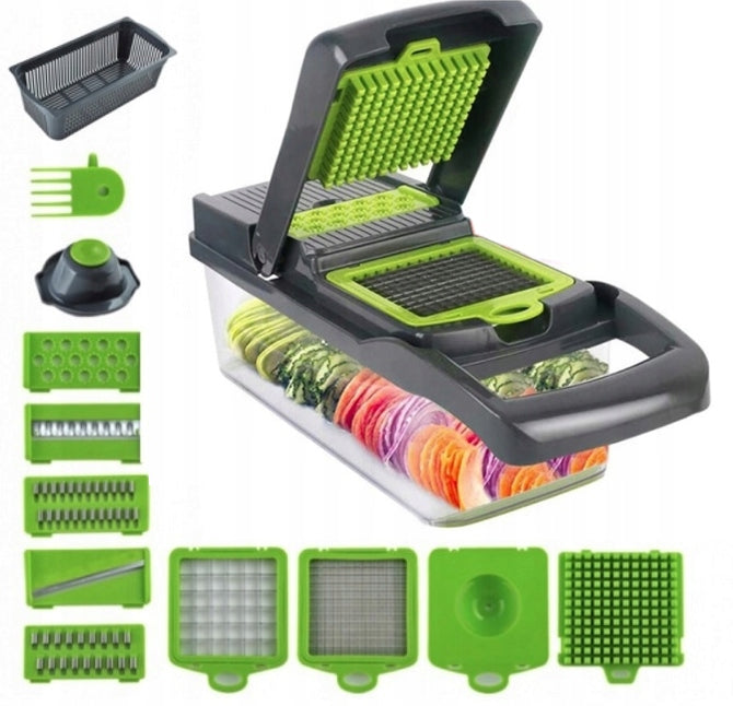 ZESTAW SZATKOWNICA KRAJALNICA DO WARZYW OWOCÓW 14w1 TARKA WIELOFUNKCYJNA Manufacturer code B022