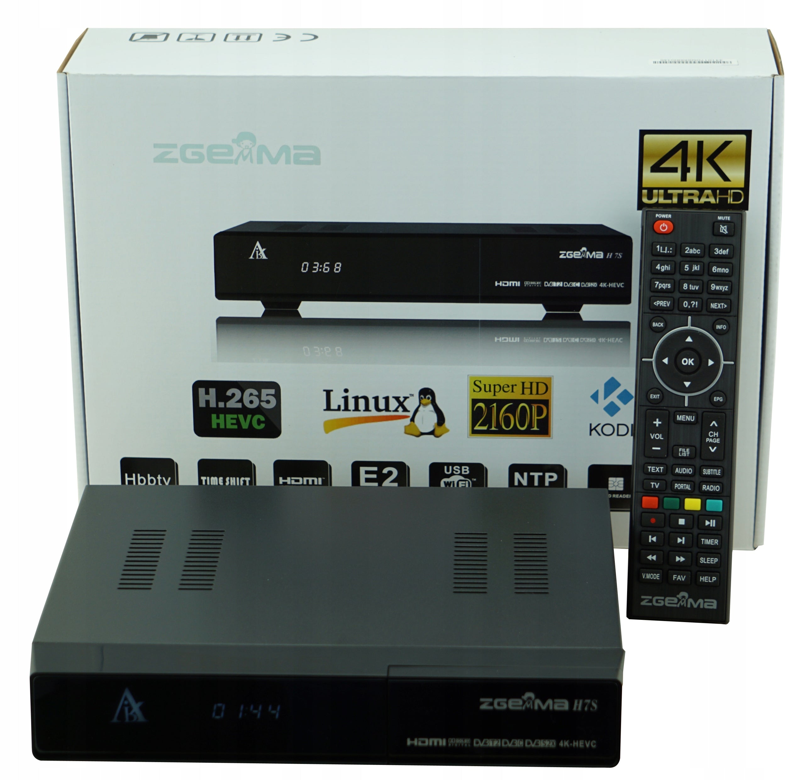 ZGEMMA H7s DECODER 4K ENIGMA2 TWIN COMBO 2xSAT + DVB-T2 IPTV Cccam OsCam Manufacturer code H7S