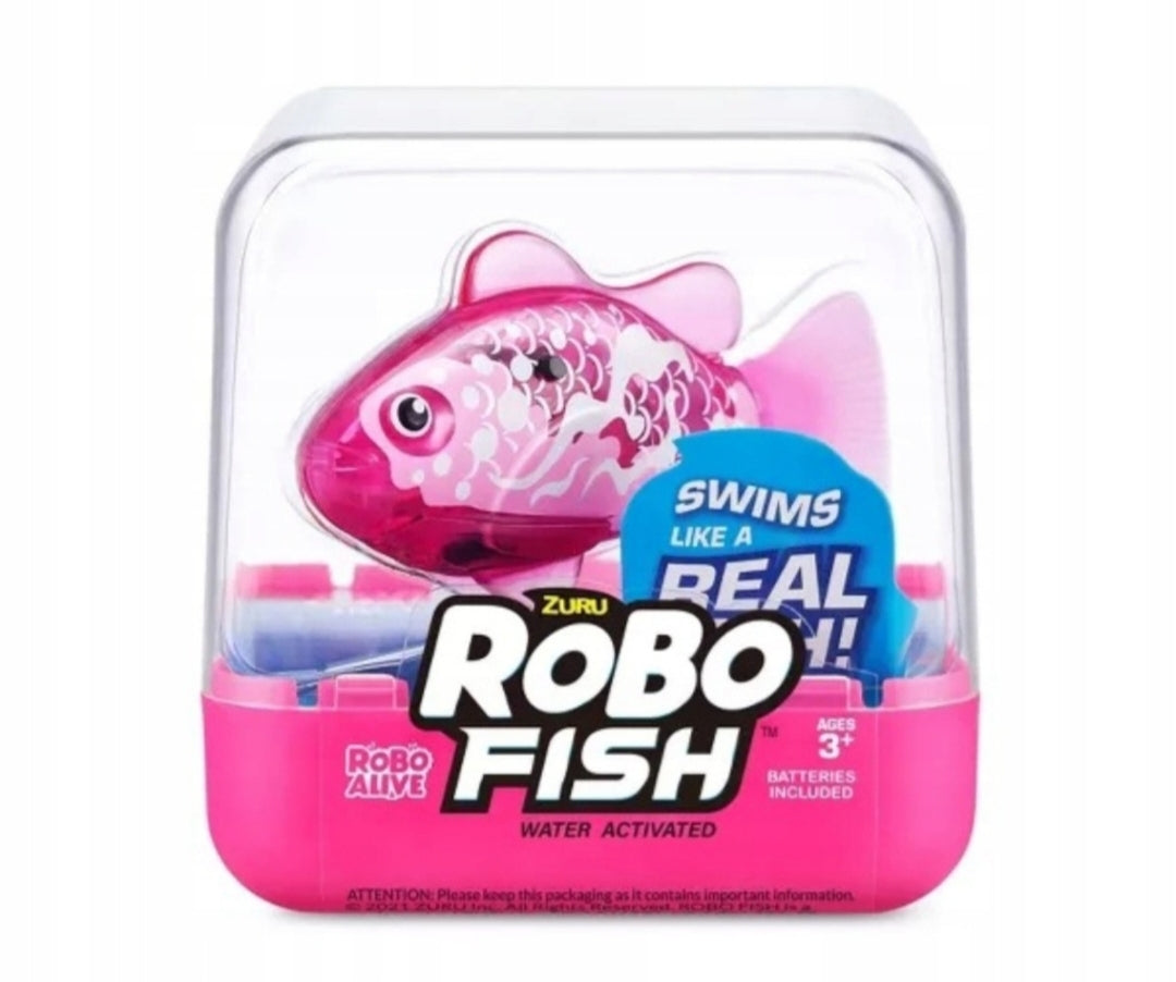 ZURU Robo Fish floating like a real Pink Fish changes color