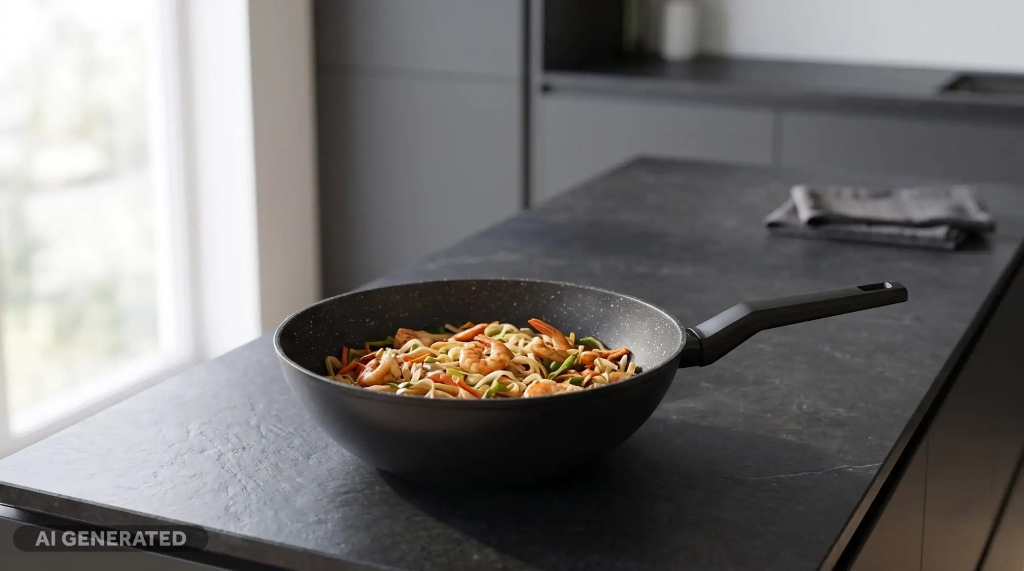 ZWIEGER FORTE Pan wok 30 cm granite coating PFLUON induction gas Manufacturer code ZW-PF-8410