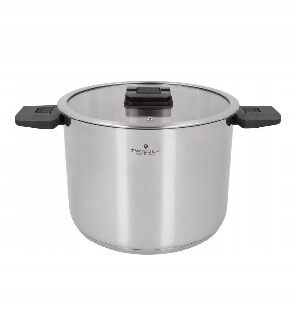 ZWIEGER KOMPACT BLACK Set of 3 pots with lids / stainless steel Line Kompact Black