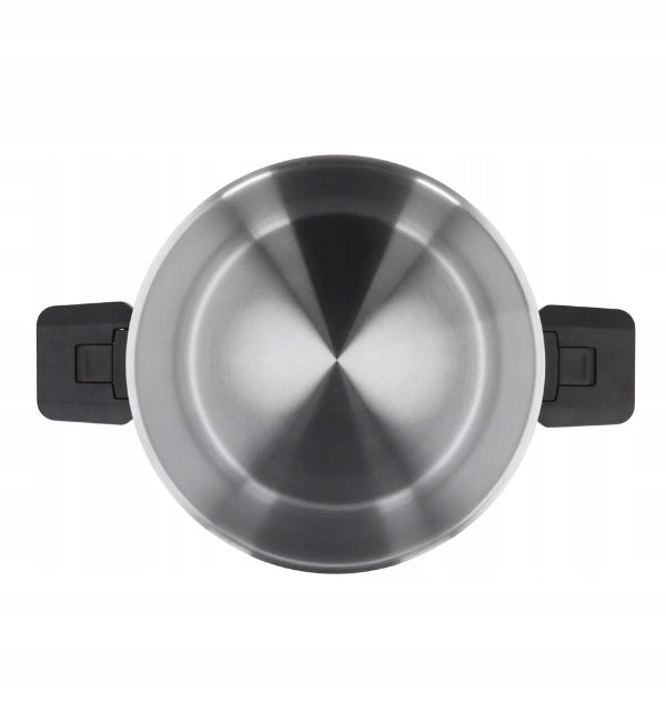 ZWIEGER KOMPACT BLACK Set of 3 pots with lids / stainless steel Material stainless steel