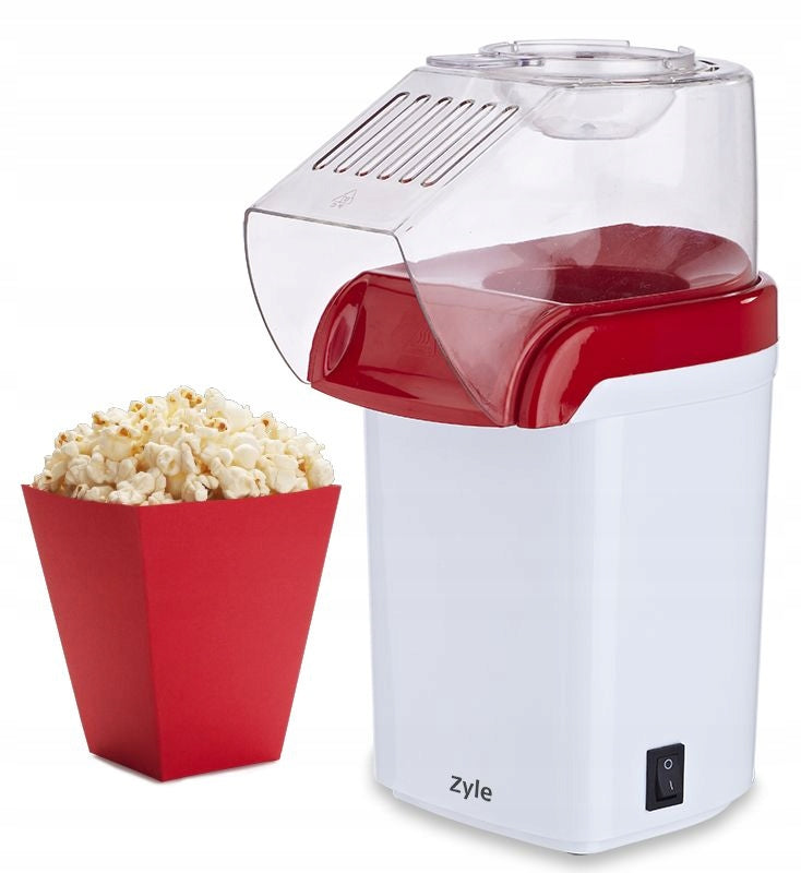 ZYLE RETRO Popcorn Machine Fat Free 1200W Oil Free