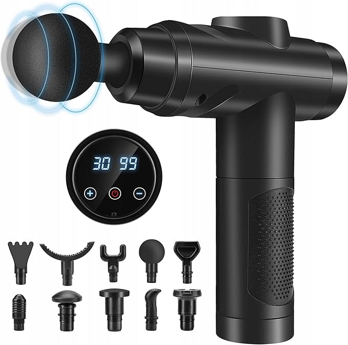Zerolia Massage Gun 30 Speed LCD 10 Heads Quiet