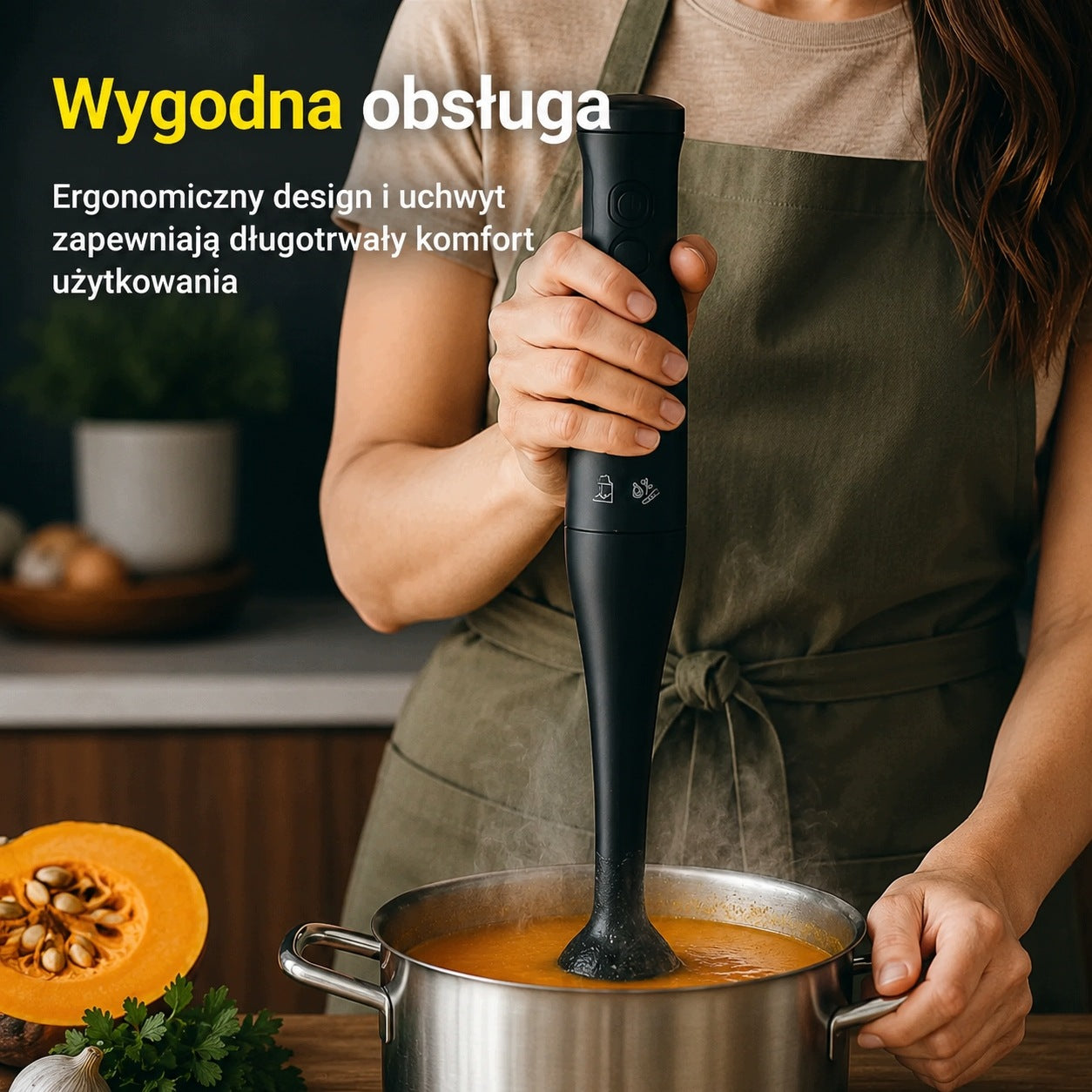 Zestaw blender ręczny 3-w-1 COOK-IT, wielofunkcyjny, 350 W, 2 prędkości Packaging status original