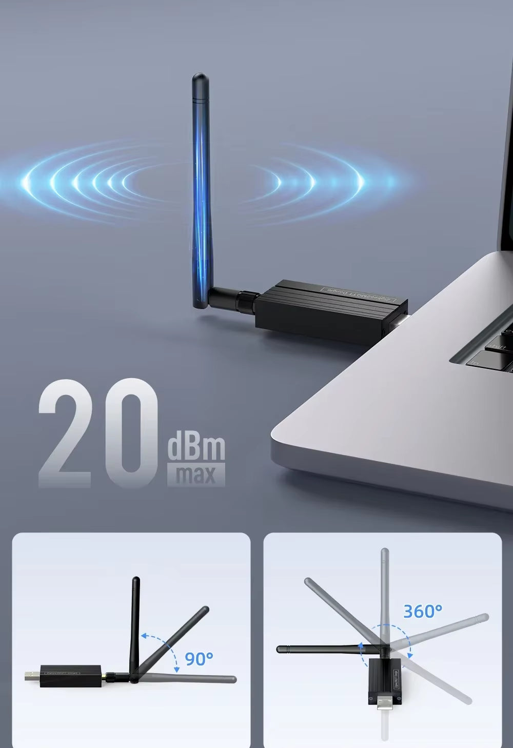 Zigbee Gateway Coordinator 3.0 USB CC2652P Antenna Home Assistant ZigBee2MQTT Packaging status original