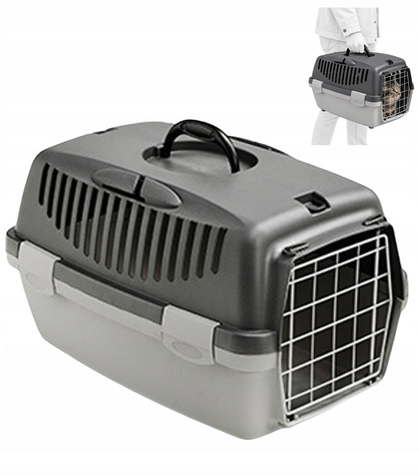 Zolux Gulliver 1 grey rabbit cat dog carrier up to 6kg 48x32x31cm