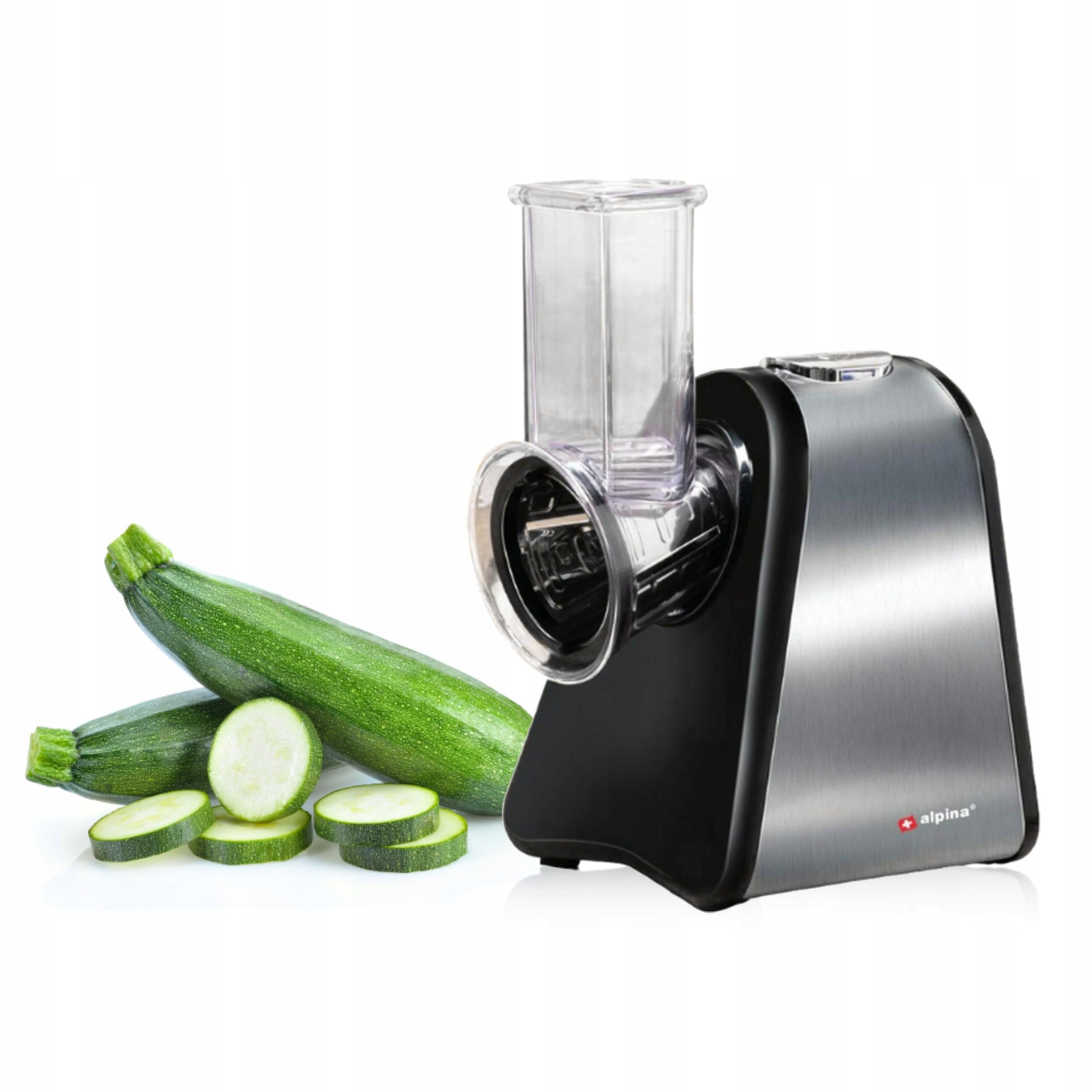 alpina 4-in-1 Electric Vegetable Slicer, 200 W, Stainless Steel