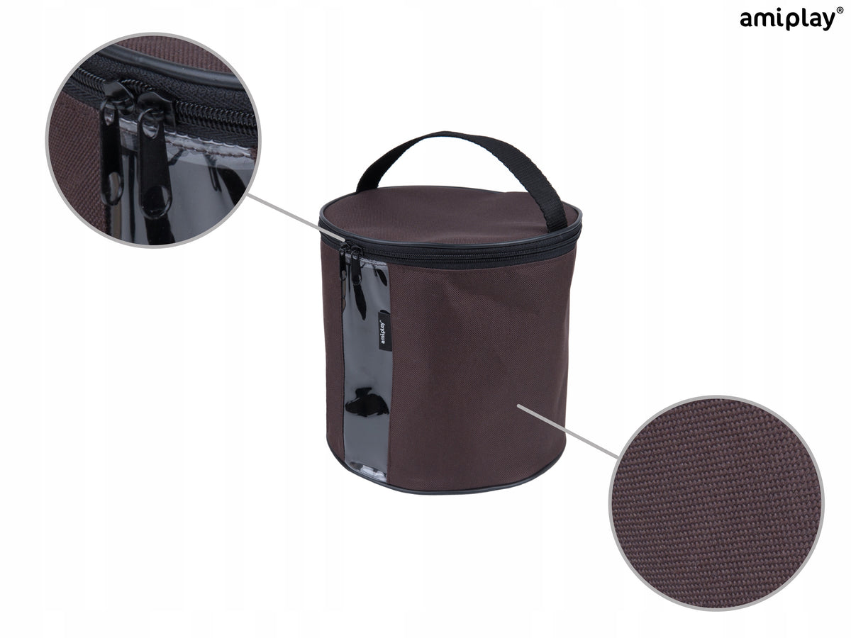 amiplay Food container amiTravel M brown Capacity 2.4 l
