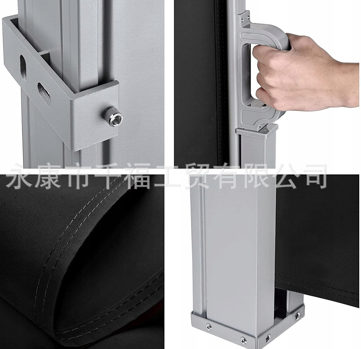 awning vertical roller shutter terrace black coated does not get wet 180 x 350 Brand no brand