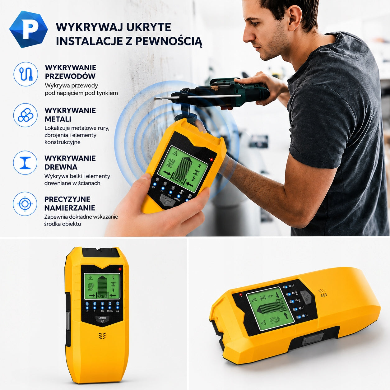 cable finder wire detector in wall electric current detector Kind wood detector metal detector wire detector