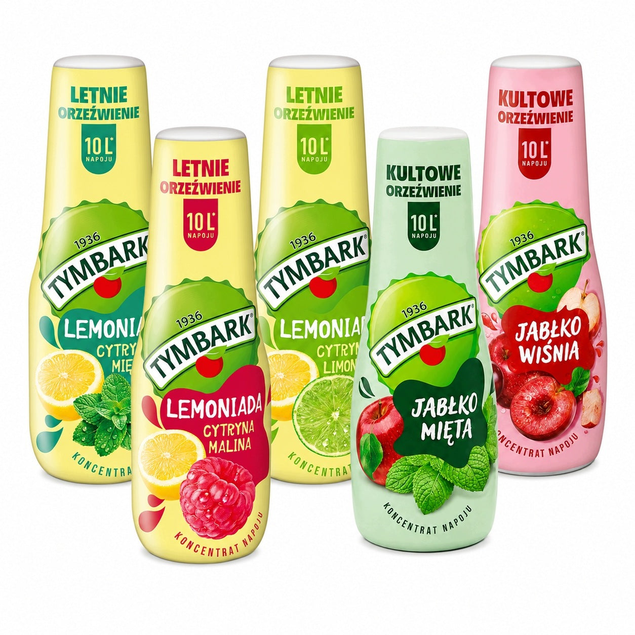 concentrate Syrup for water saturator drink Tymbark MIX 5 FLAVORS 500ml SODA