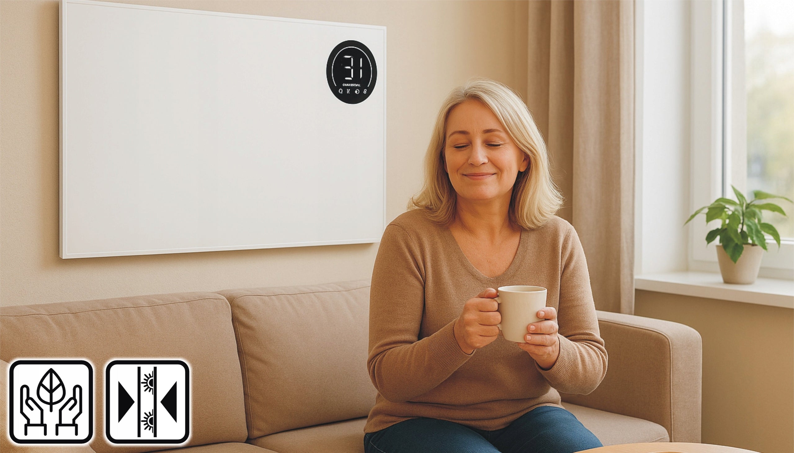 convection hybrid radiator + infrared radiator 800W WiFi remote control Manufacturer code IR 8.80