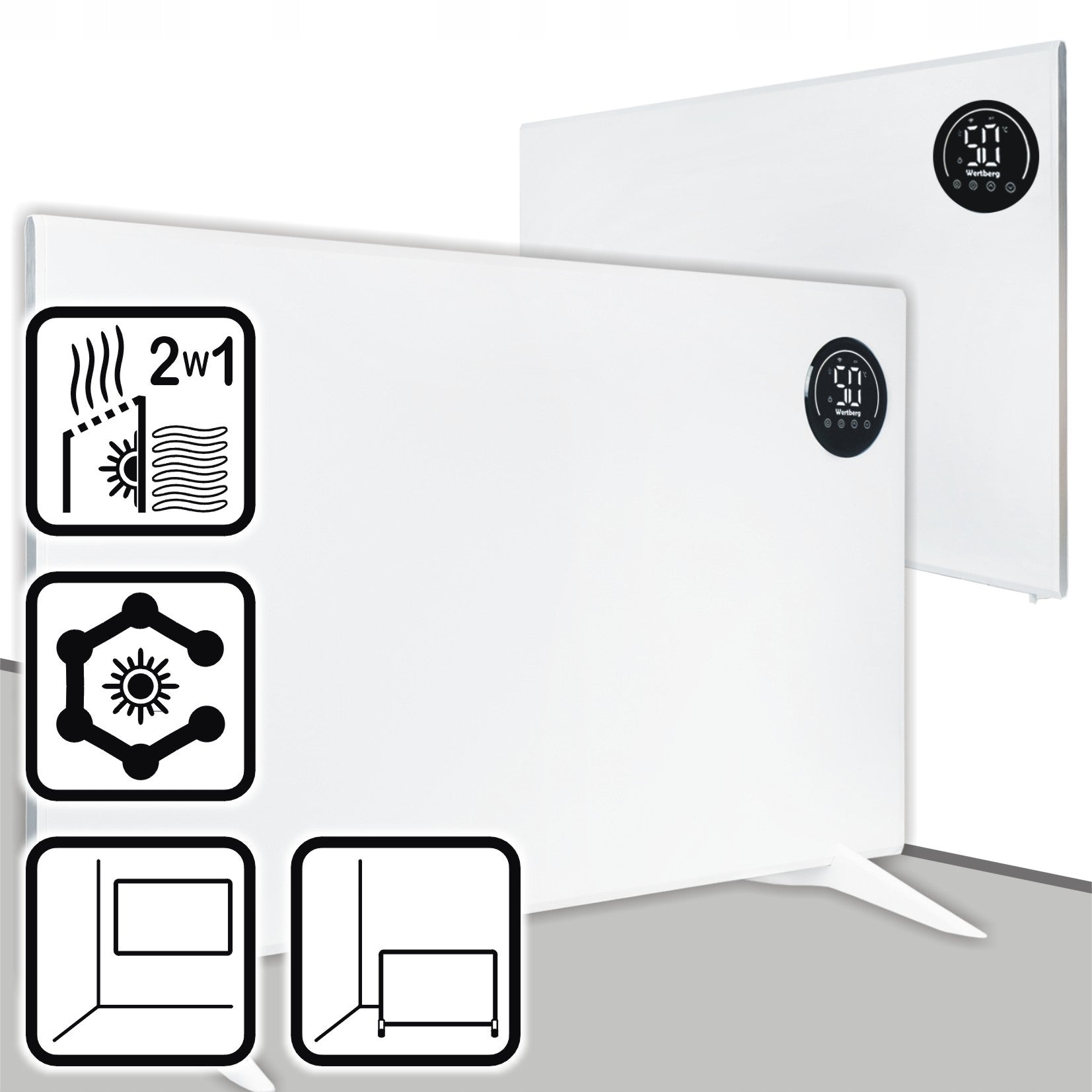 convection hybrid radiator + infrared radiator 800W WiFi remote control Packaging status original