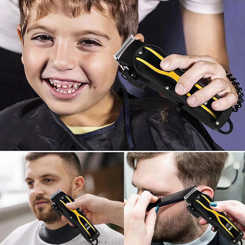 cordless hair clipper with display and 4 combs Packaging status original