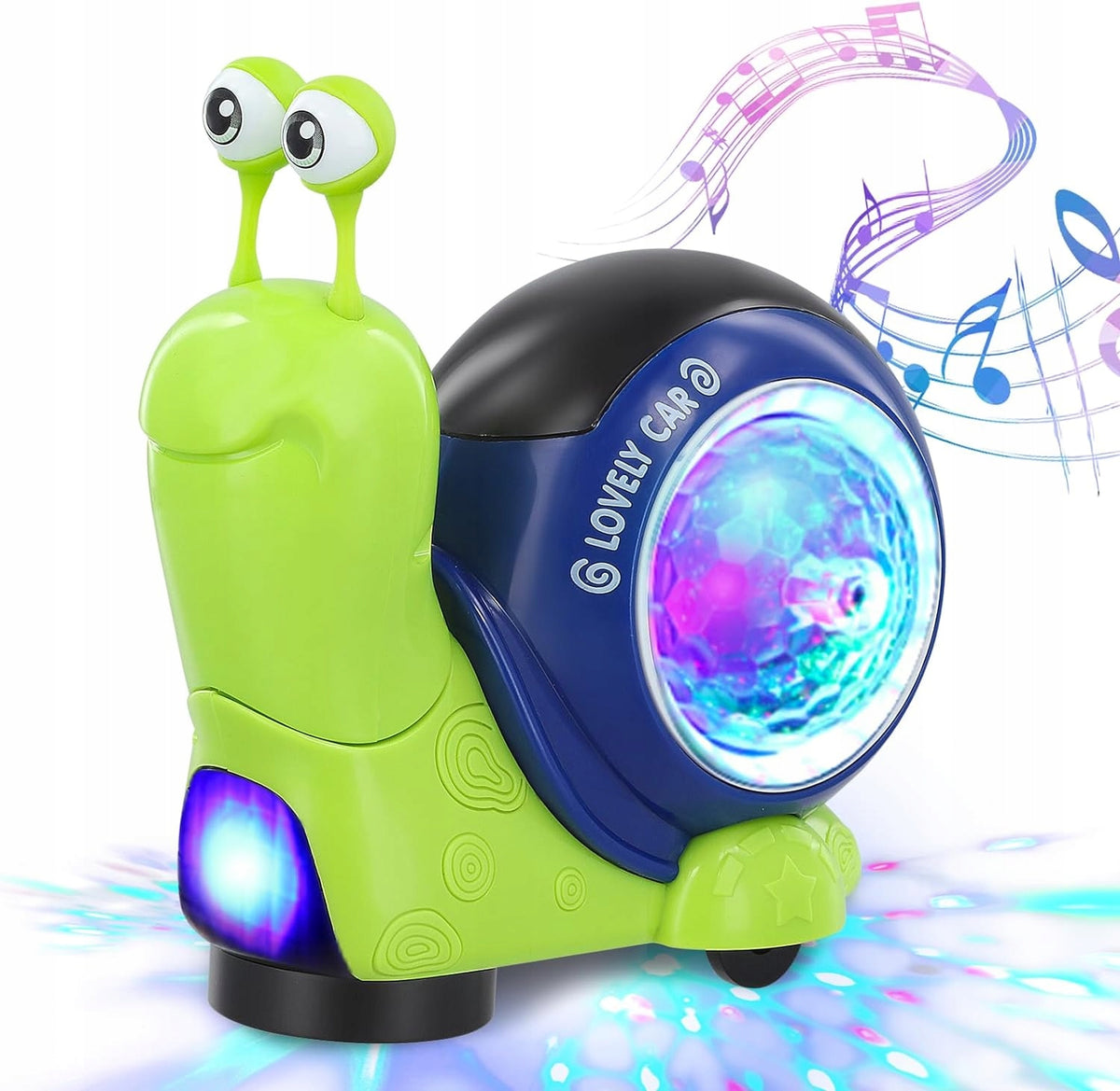 creeping snail music led toy interactive educational interactive