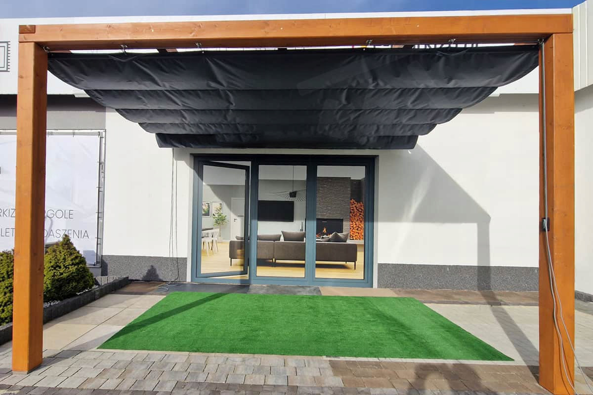 custom-made fabric roof - lightweight and durable sail for terrace and pergola Length 300 cm