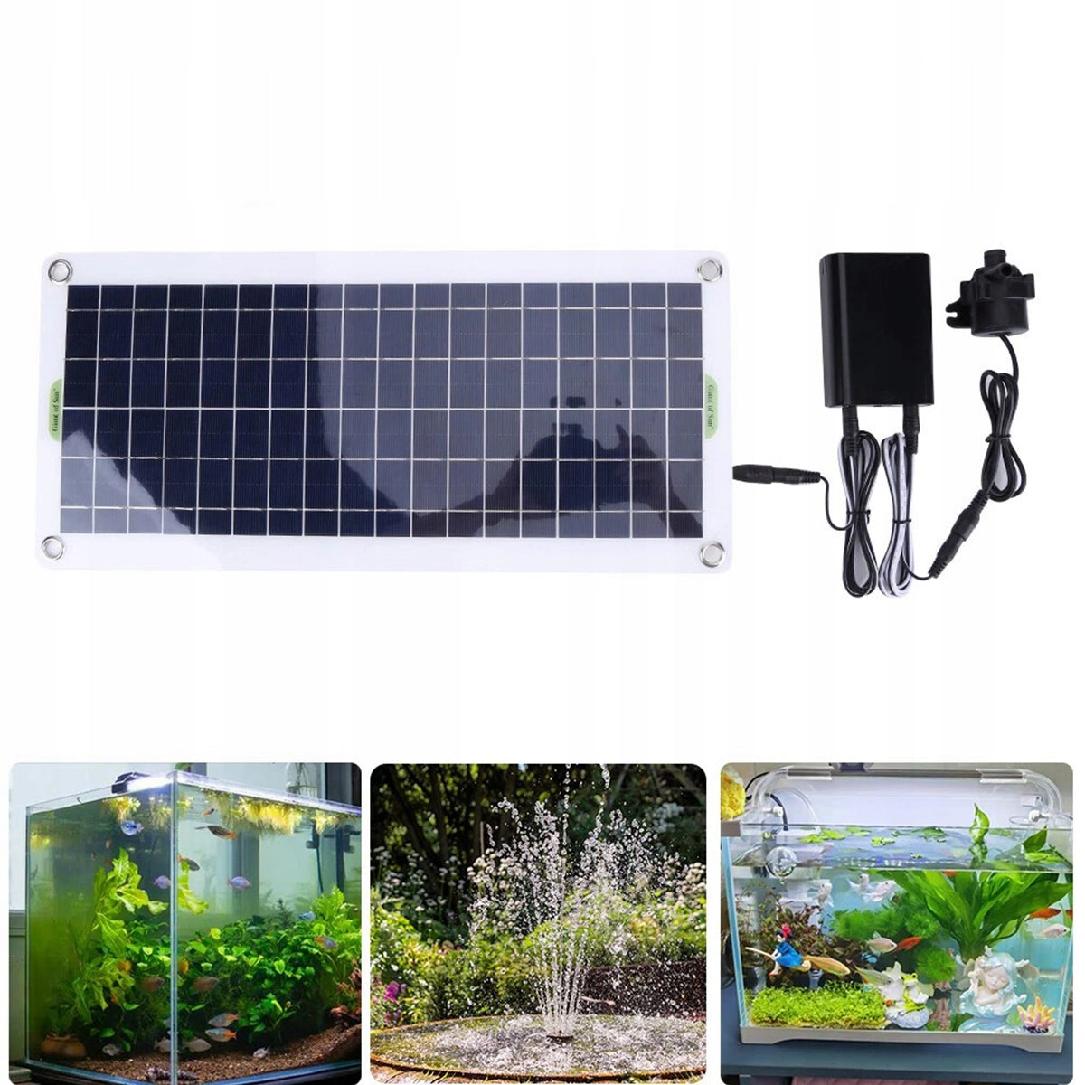 Saulės vandens siurblys su fontanu 50W 800 l/val. 12V ir saulės panelė