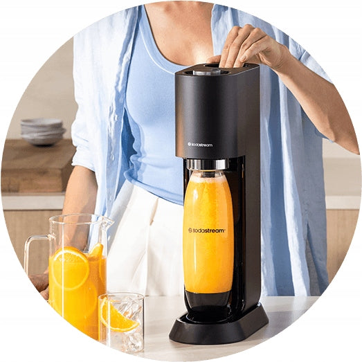 Gazuotuvas SODASTREAM Mix juodas, tinka visiems gėrimams
