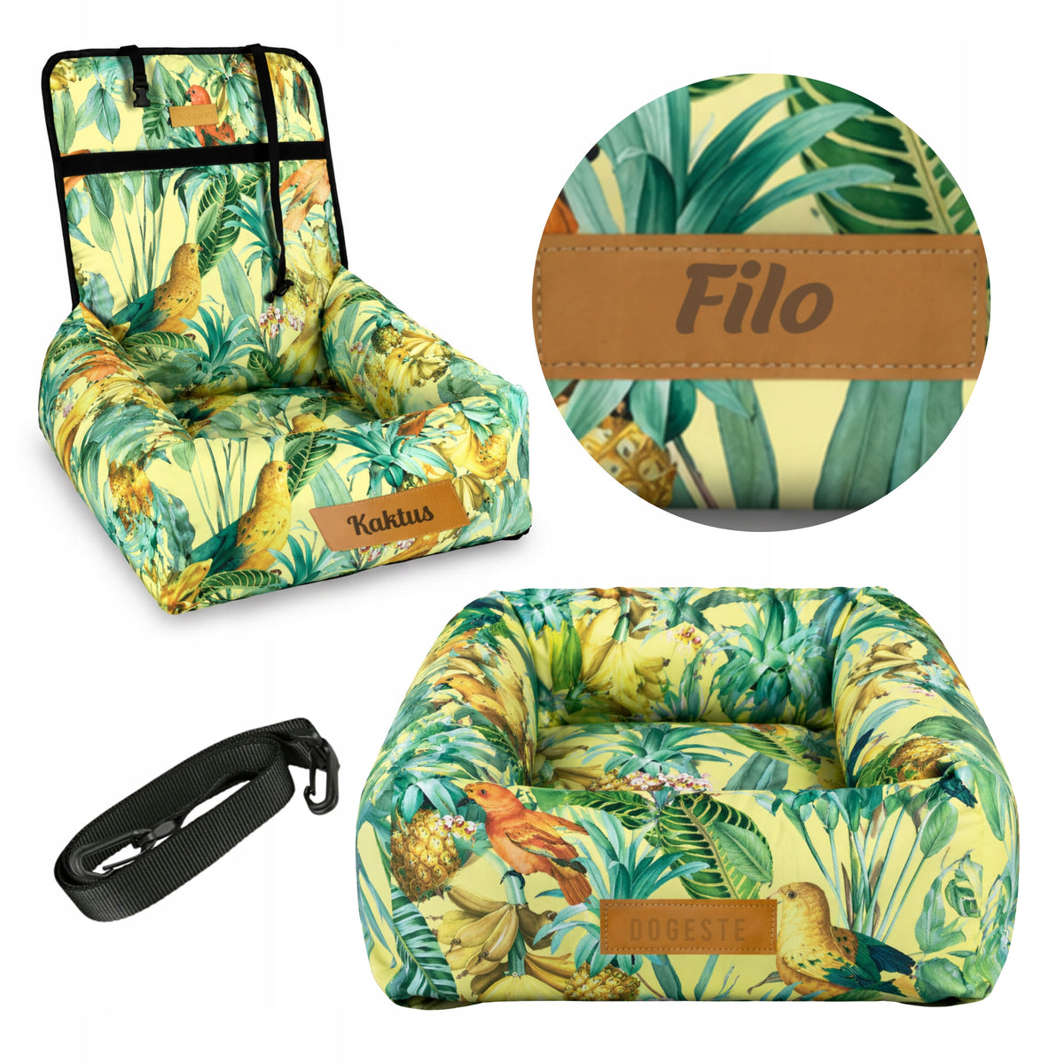 dog carrier car seat bed waterproof premium engraving