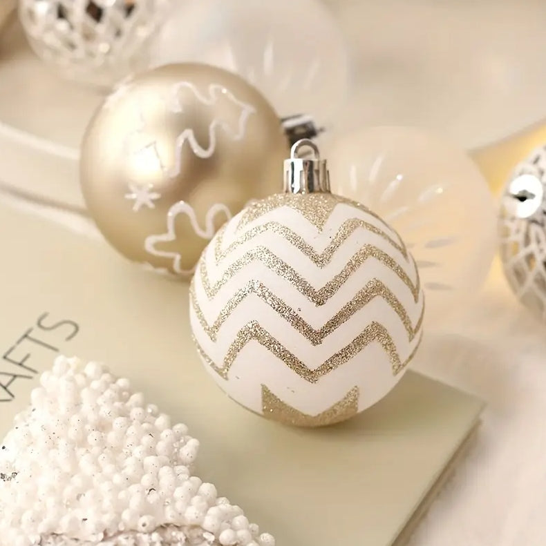 eCarla Set of Christmas balls 16pcs. gold balls 6cm decorated for Christmas tree Manufacturer code BSN55