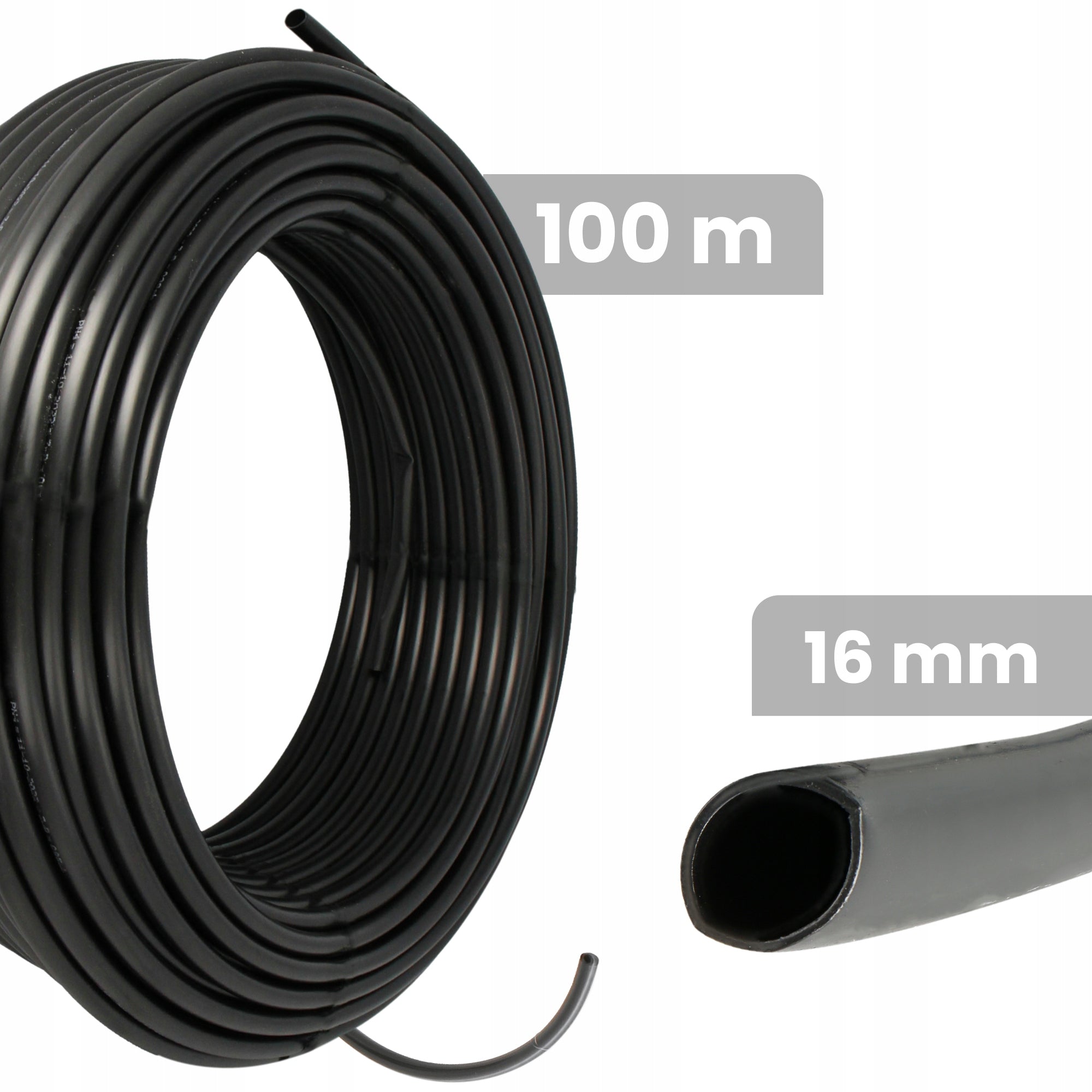 Laistymo juosta PE 16 mm, 100 m, rinkinys su 131 dalimi