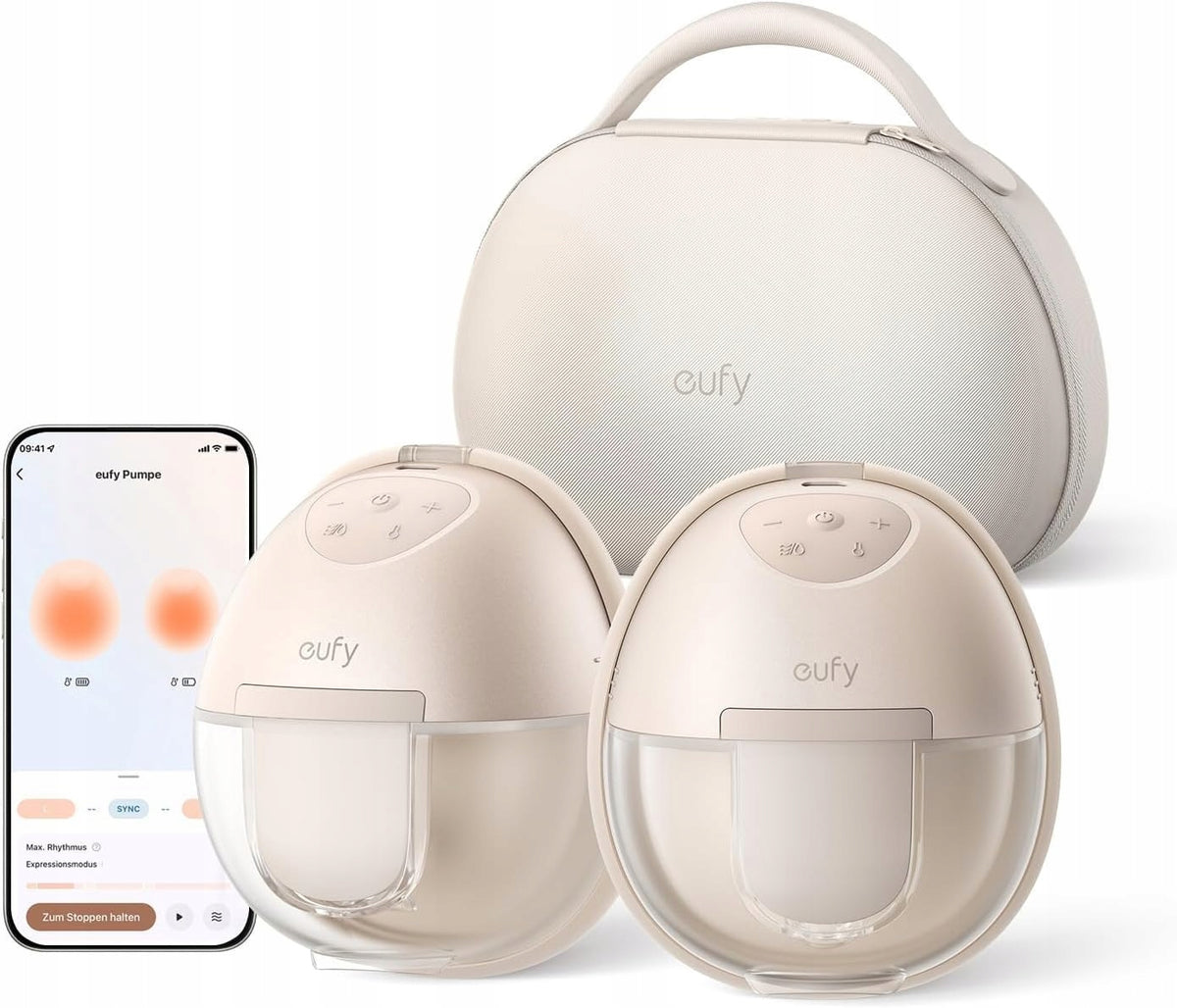 eufy Security S1 Pro Portable Breast Pump, Touchless Electric Breast Pump