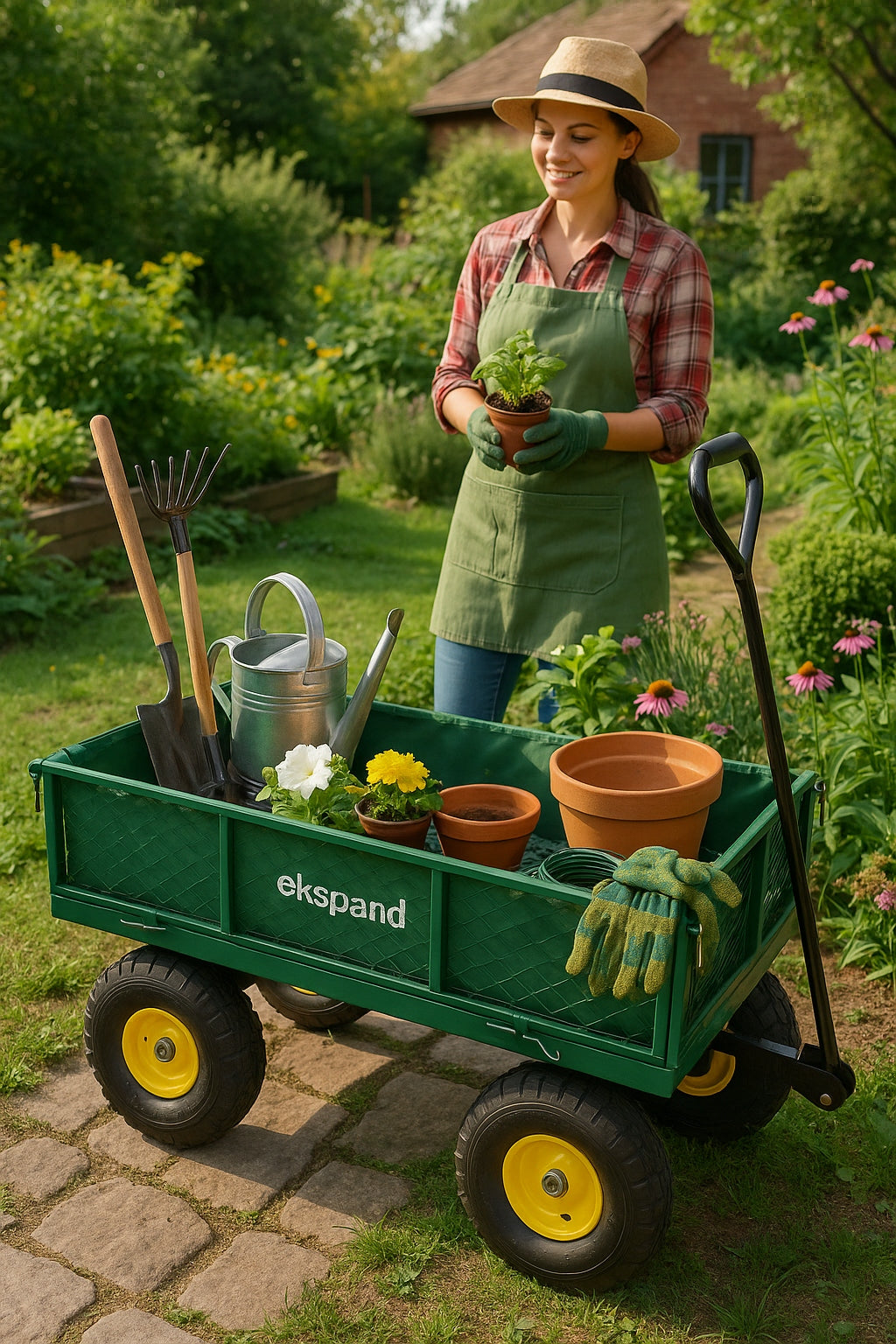 Sodo vežimas - karutis Fluxar SV-1111, 100l