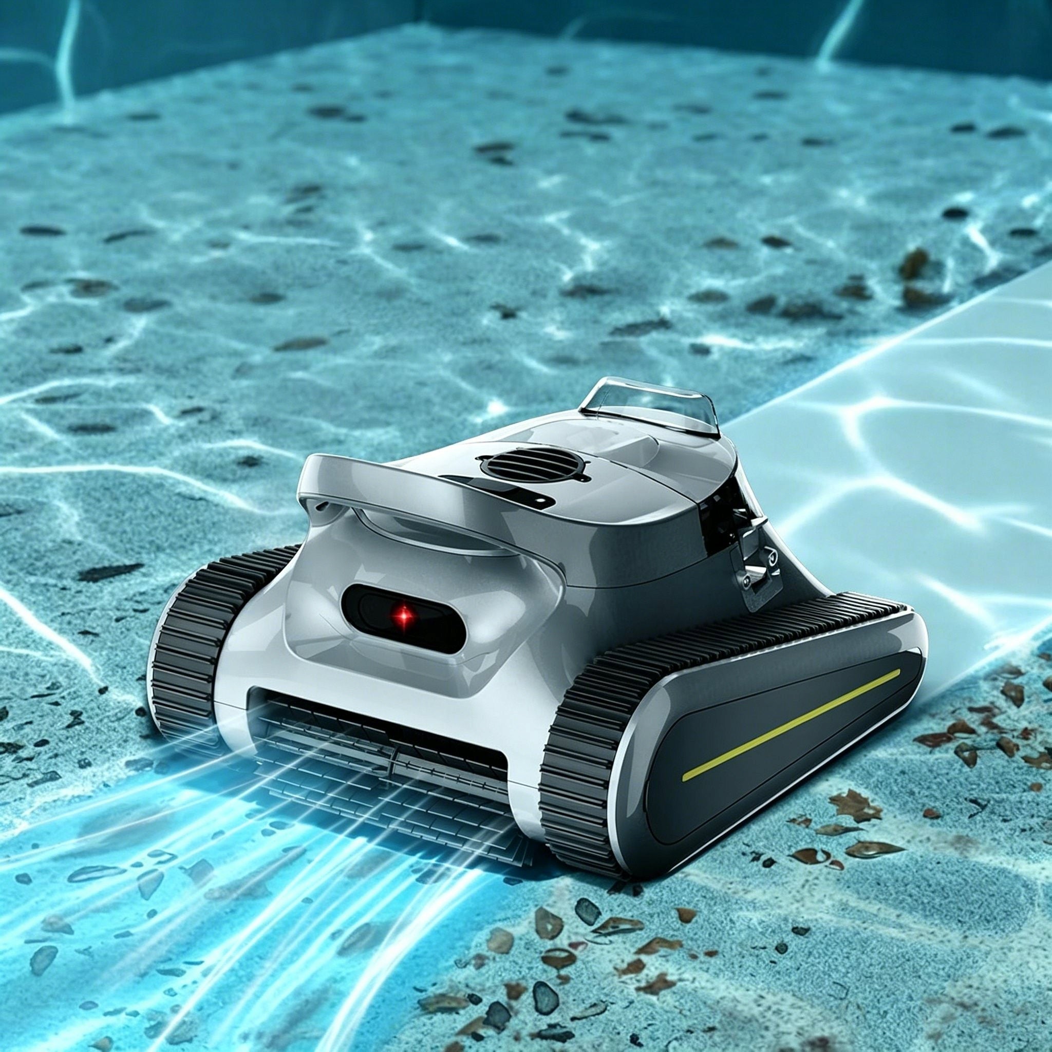 Belaidis baseino robotas siurblys, 180W, 45000Pa, su sonarine navigacija