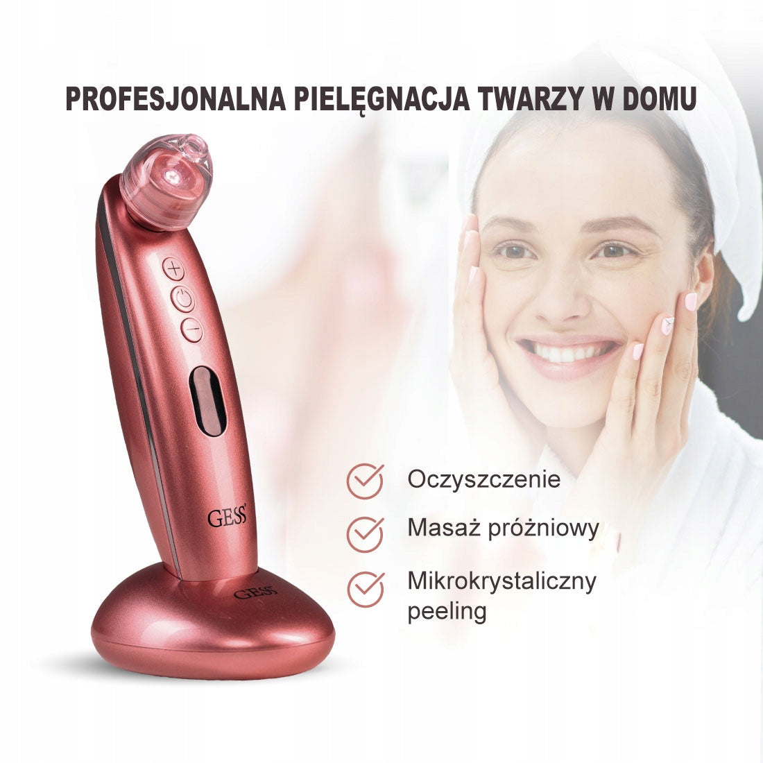 facial cleansing camera, HD blackhead removal, cosmetic vacuum cleaner GESS Manufacturer code GESS-145