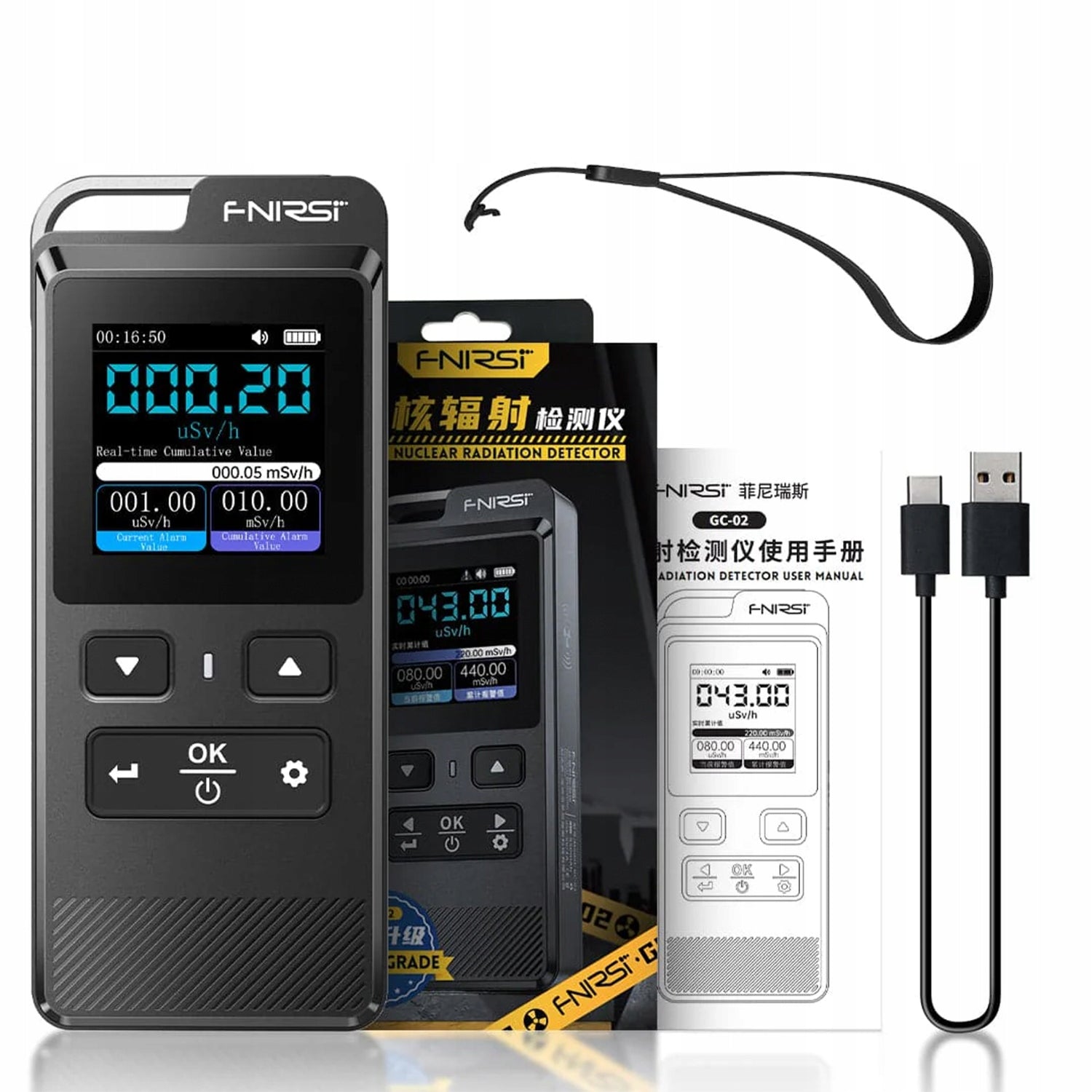 Radiacijos matuoklis FNIRSI GC-02