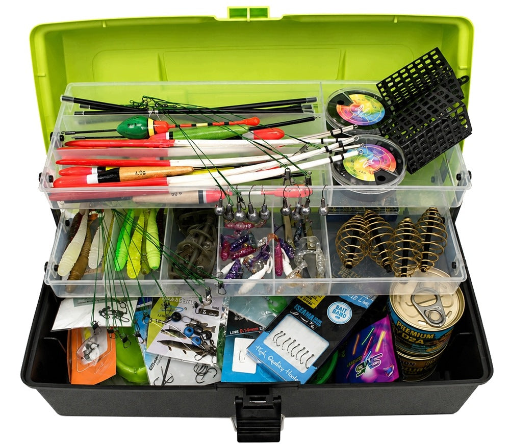 full FISHING BOX set 260 accesses SET float ground spinning Brand Atilo