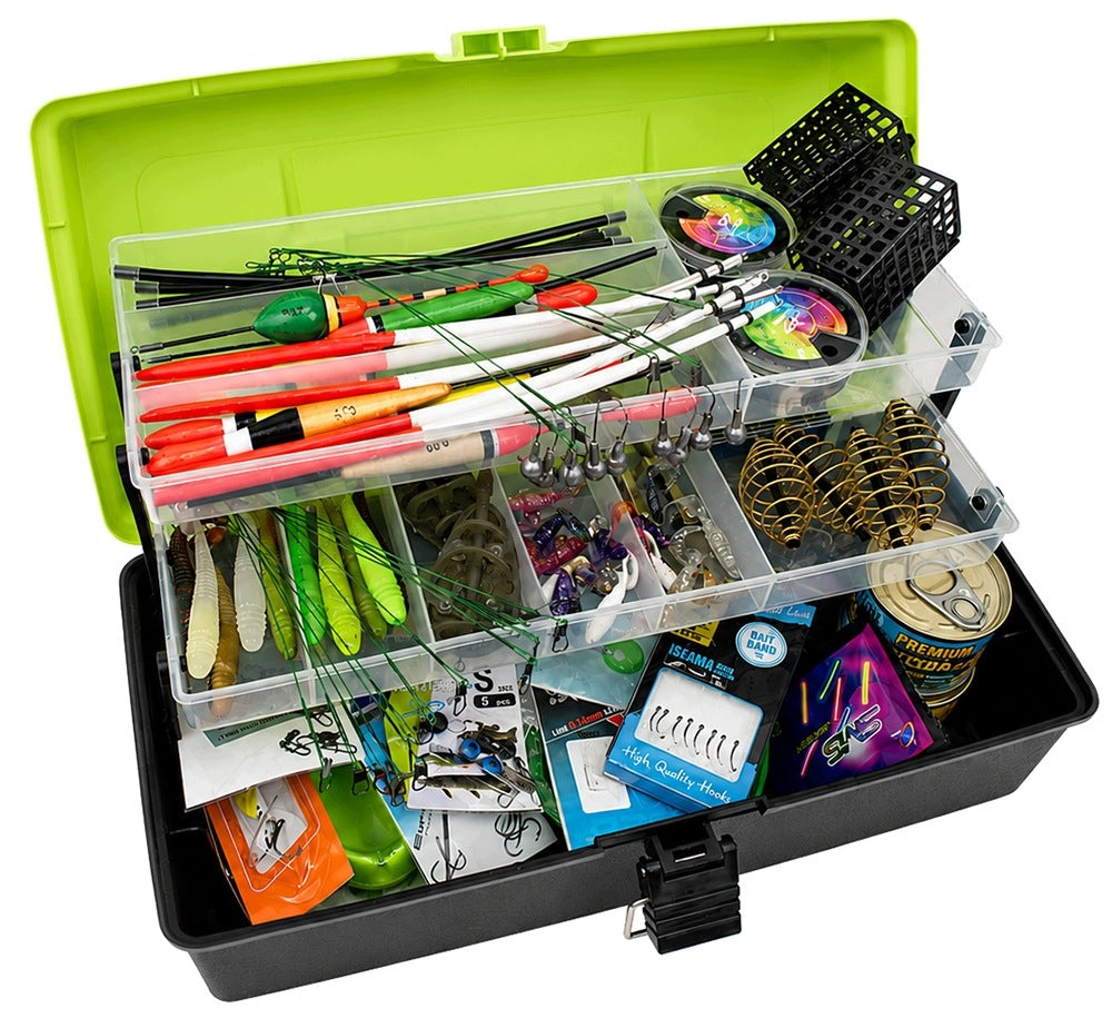 full FISHING BOX set 260 accesses SET float ground spinning Manufacturer code zestaw ATILO Skrzynka 260 akcesoriów