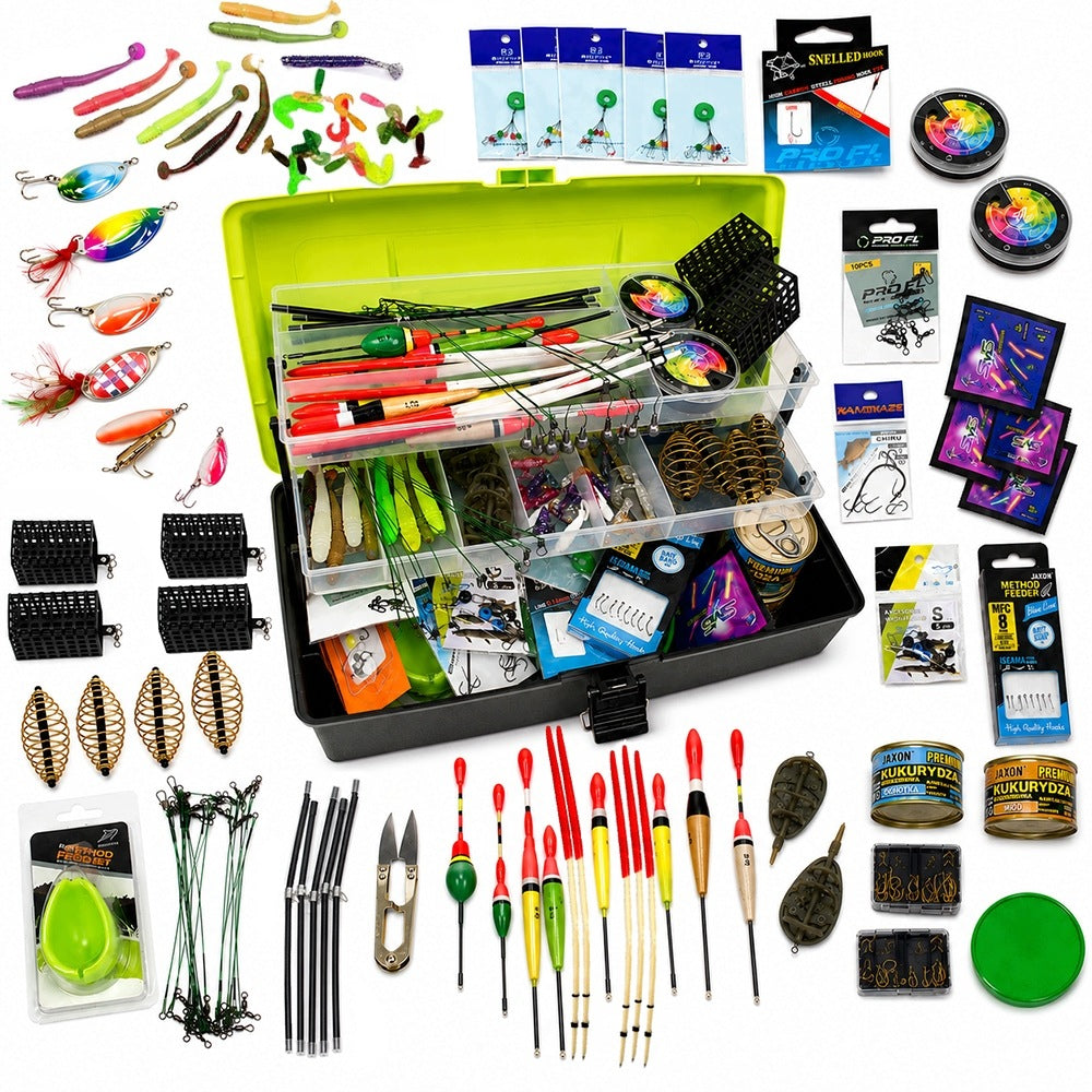 full FISHING BOX set 260 accesses SET float ground spinning