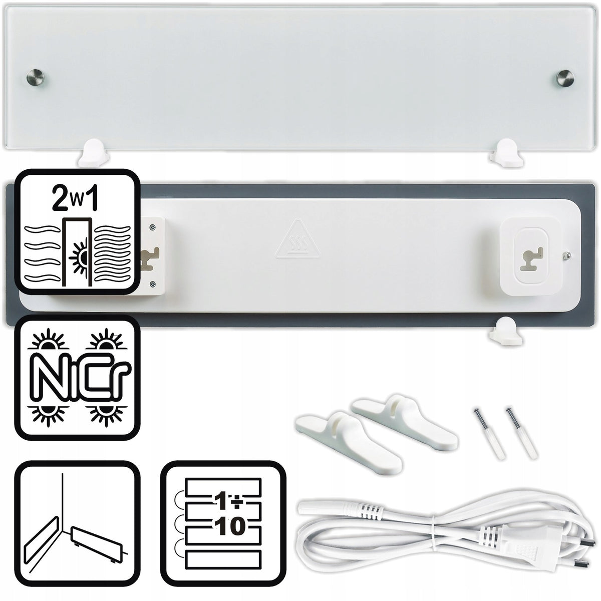glass radiator Wertberg MR 1.52 anti-mold radiator wall dehumidifier Packaging status original