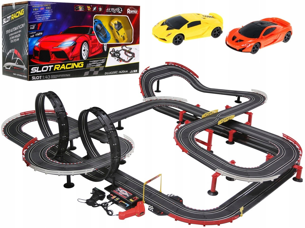 huge CAR TRACK for children long 1420 cm + 2 cars TRACK FOR GIFT Manufacturer code ZKT.JJ93-2