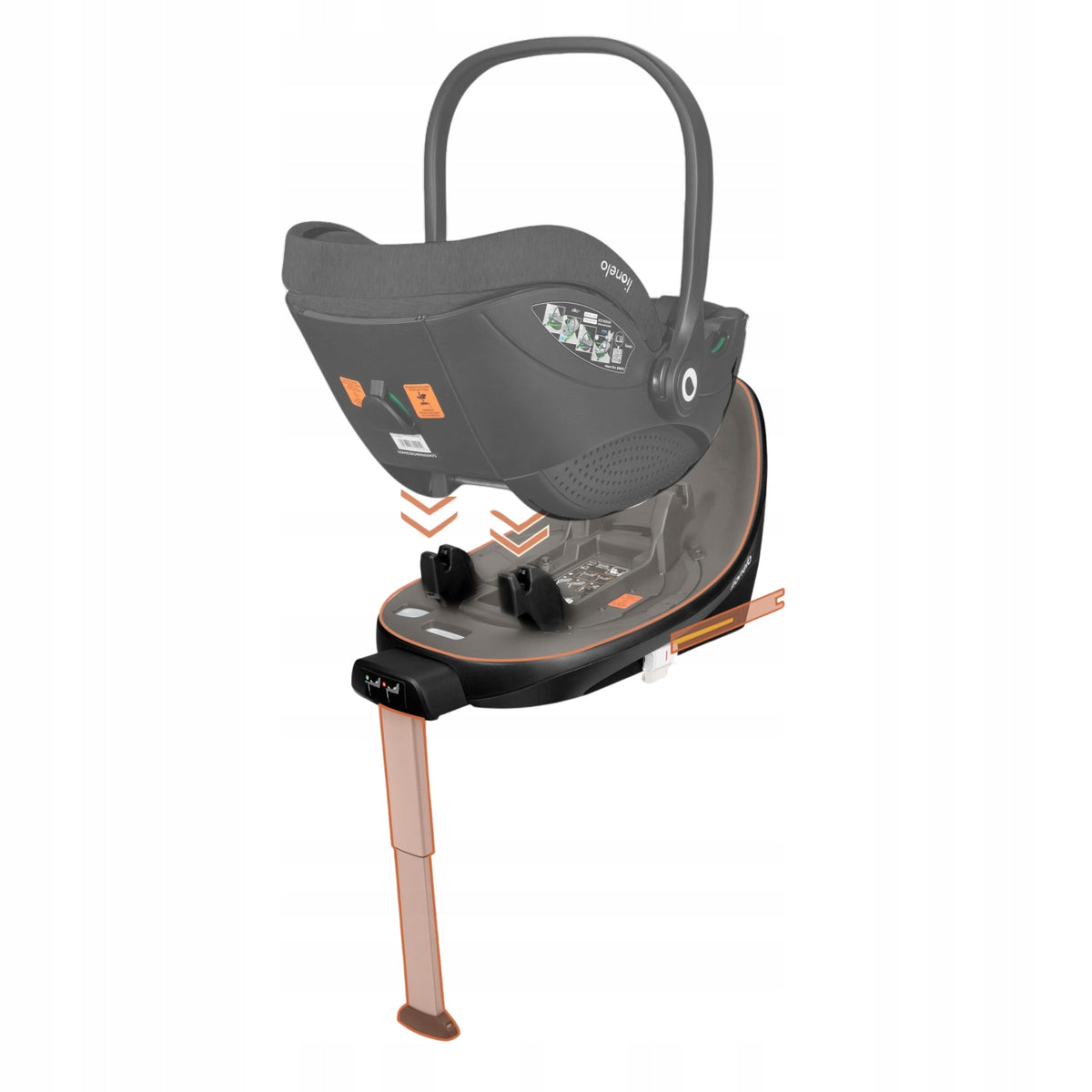 i-Size Isofix Base Lionelo LO-MOXIE i-Size Base Black Brand Lionelo