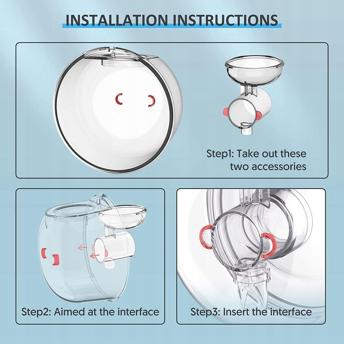 i80 Wireless Shell Electric Breast Pump with LCD Display Brand no brand