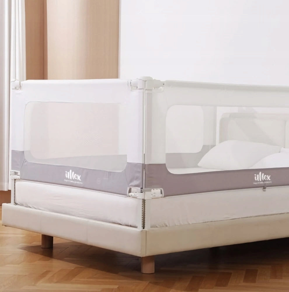 iMex zábrana na postel SMART 180 cm bílo-šedá
